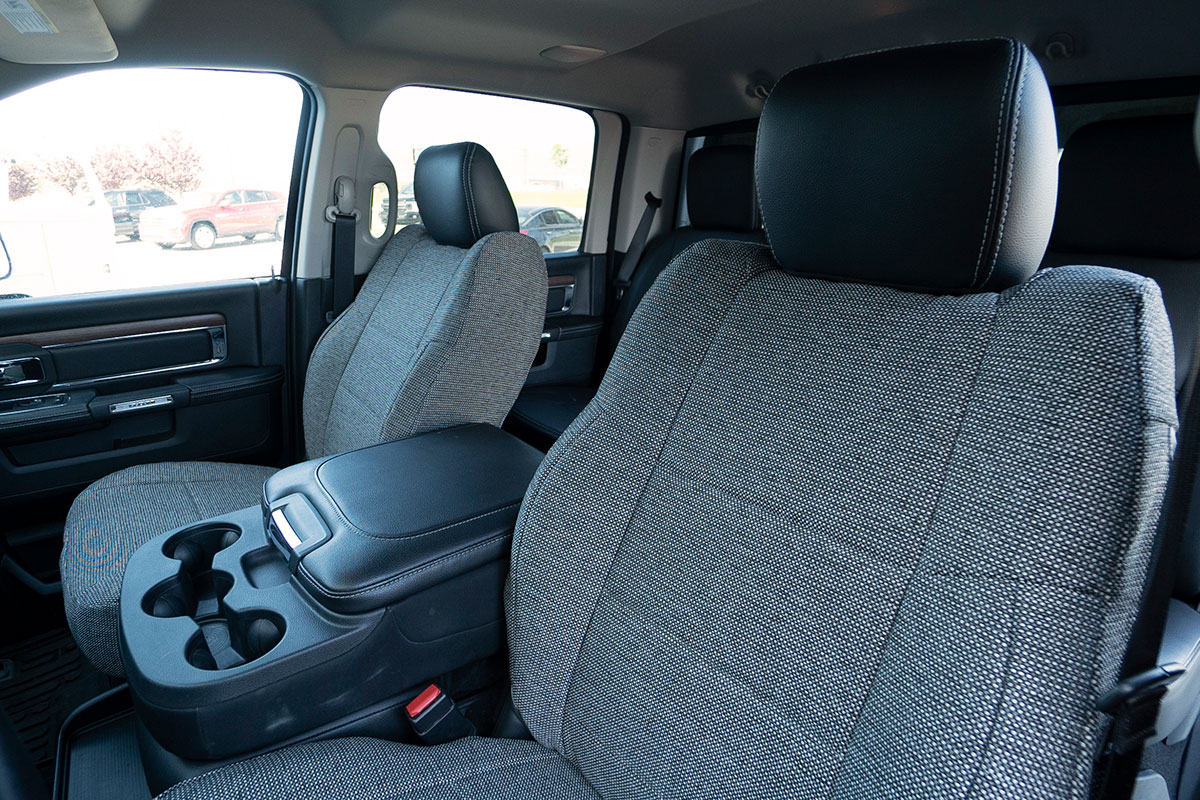 2018 Ram 1500 (headrests and center section not covered)