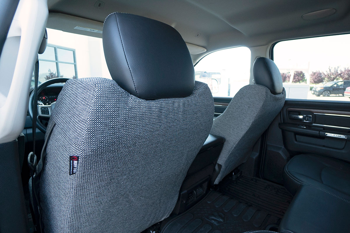 2018 Ram 1500 (headrests and center section not covered)