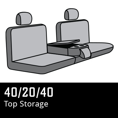 40/20/40 seat with top storage
