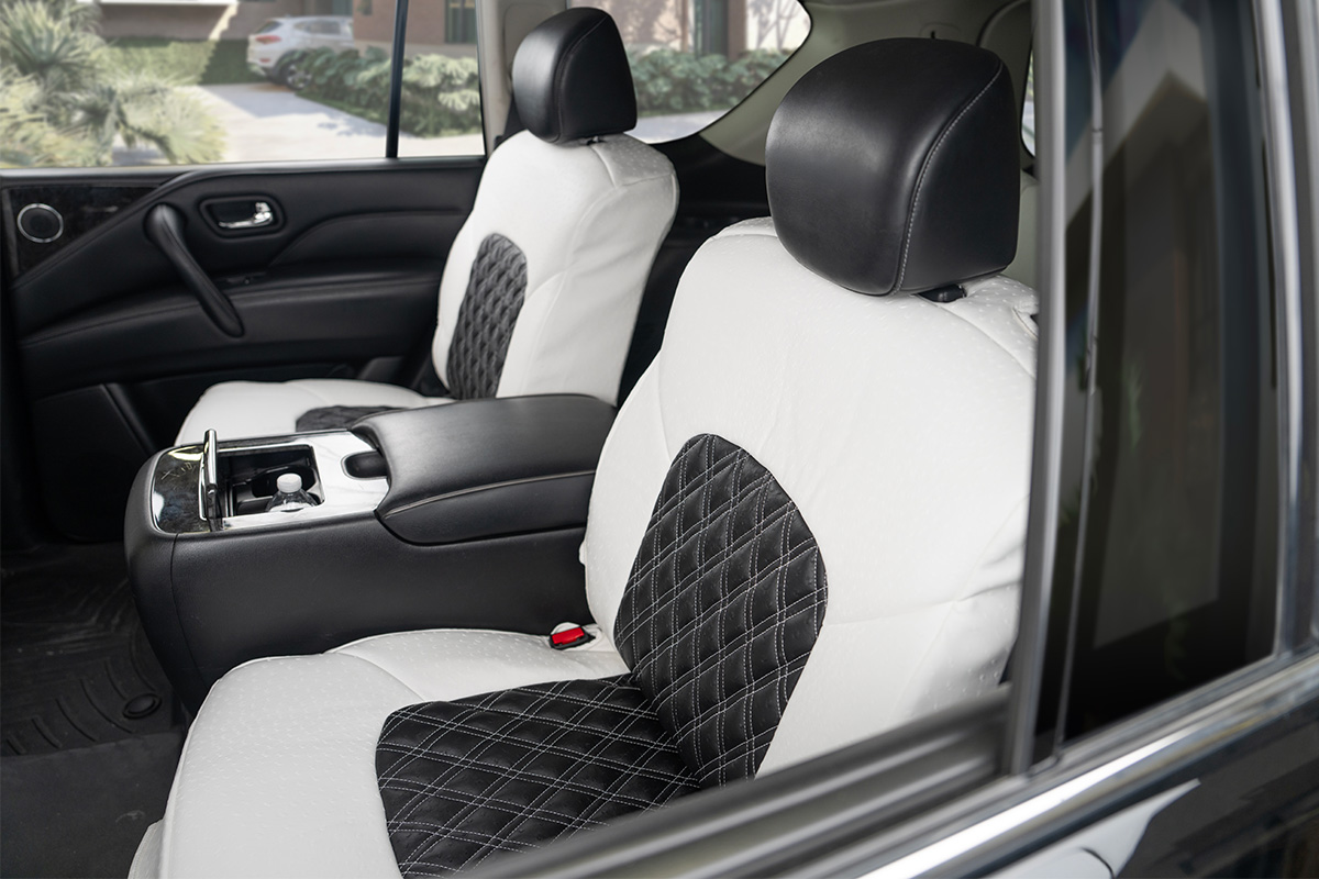 Double Diamond quilting custom seat covers