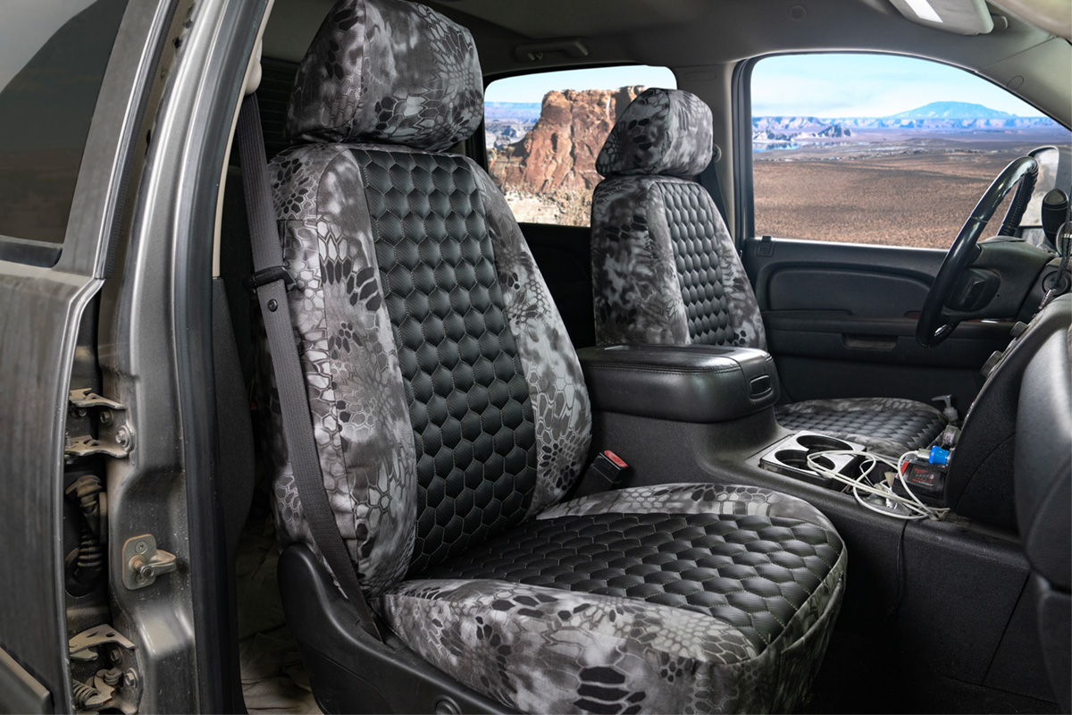 hex quilting on custom seat covers