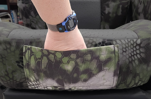 front pocket in custom seat covers